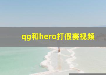 qg和hero打假赛视频