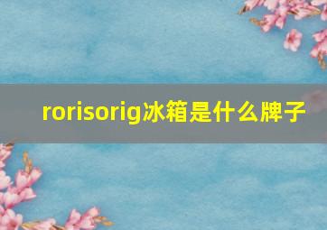 rorisorig冰箱是什么牌子