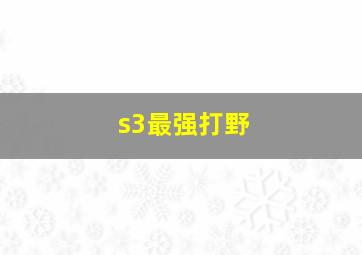 s3最强打野