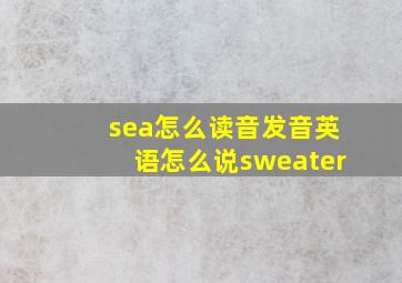 sea怎么读音发音英语怎么说sweater