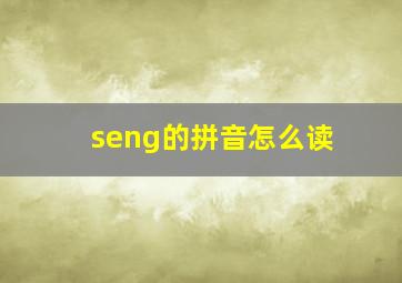 seng的拼音怎么读