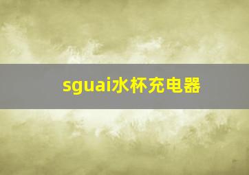 sguai水杯充电器