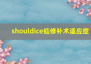 shouldice疝修补术适应症