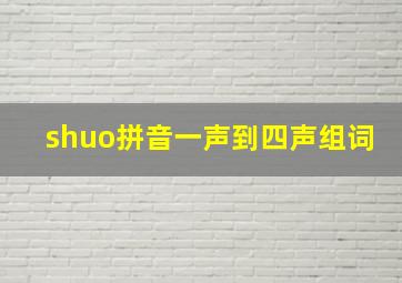 shuo拼音一声到四声组词