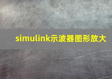 simulink示波器图形放大