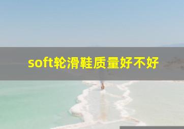 soft轮滑鞋质量好不好