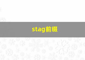 stag前缀