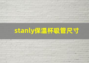 stanly保温杯吸管尺寸