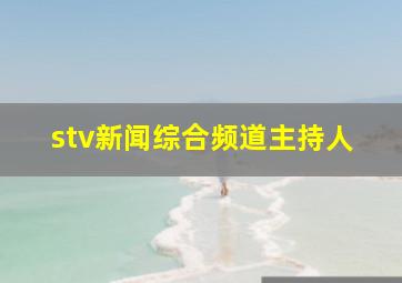 stv新闻综合频道主持人