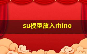 su模型放入rhino