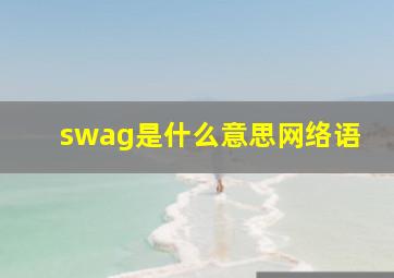 swag是什么意思网络语