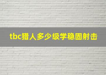 tbc猎人多少级学稳固射击