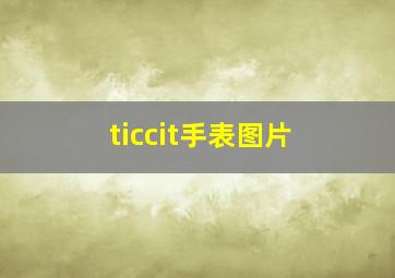 ticcit手表图片