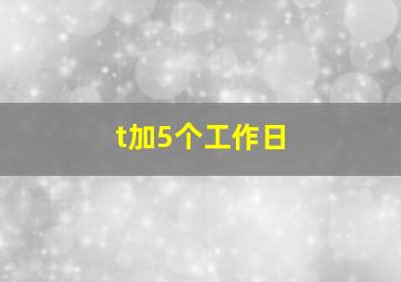 t加5个工作日