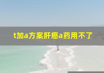 t加a方案肝癌a药用不了