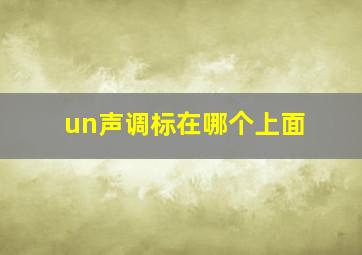 un声调标在哪个上面