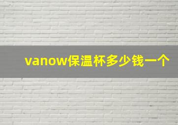 vanow保温杯多少钱一个