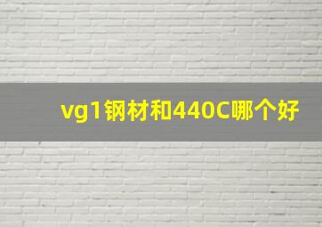 vg1钢材和440C哪个好