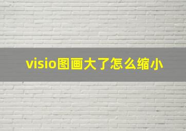 visio图画大了怎么缩小