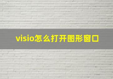 visio怎么打开图形窗口