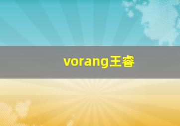 vorang王睿