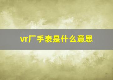 vr厂手表是什么意思