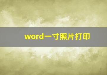 word一寸照片打印