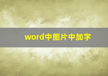 word中图片中加字