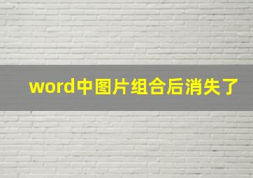 word中图片组合后消失了