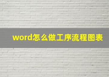 word怎么做工序流程图表