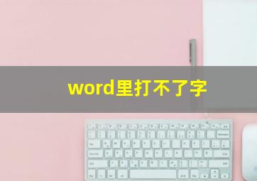 word里打不了字