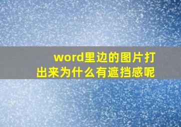 word里边的图片打出来为什么有遮挡感呢