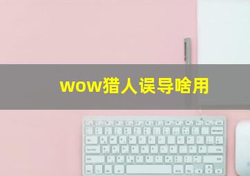 wow猎人误导啥用