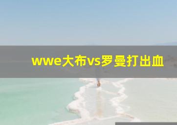 wwe大布vs罗曼打出血