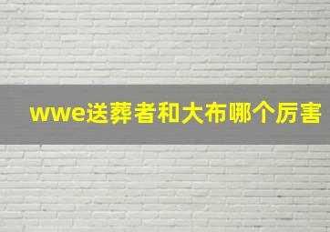 wwe送葬者和大布哪个厉害