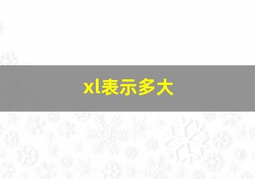 xl表示多大