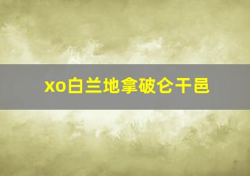 xo白兰地拿破仑干邑