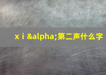 xⅰα第二声什么字