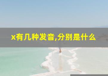 x有几种发音,分别是什么