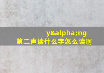 yαng第二声读什么字怎么读啊