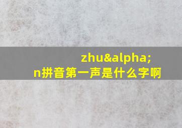 zhuαn拼音第一声是什么字啊