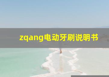 zqang电动牙刷说明书