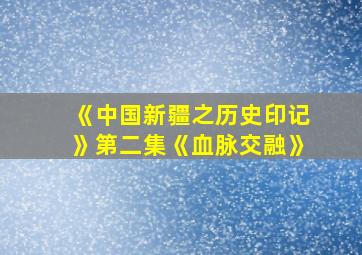 《中国新疆之历史印记》第二集《血脉交融》