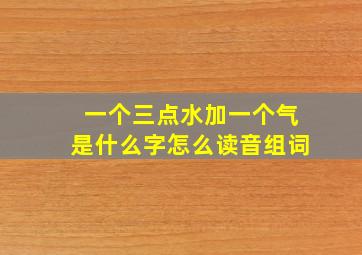 一个三点水加一个气是什么字怎么读音组词