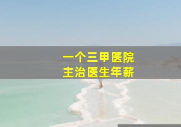 一个三甲医院主治医生年薪