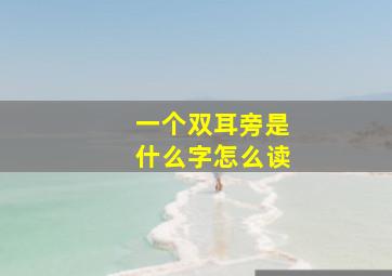 一个双耳旁是什么字怎么读