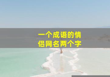 一个成语的情侣网名两个字