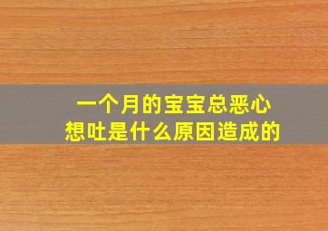 一个月的宝宝总恶心想吐是什么原因造成的