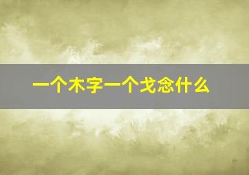 一个木字一个戈念什么