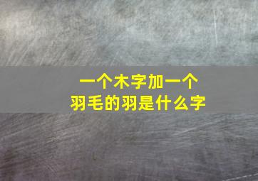 一个木字加一个羽毛的羽是什么字